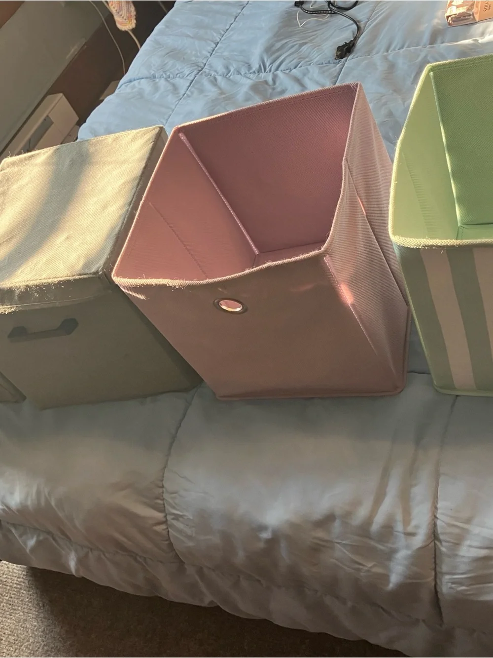 Home Accents Pink Fabric Storage Cube - Collapsible Organizer Set